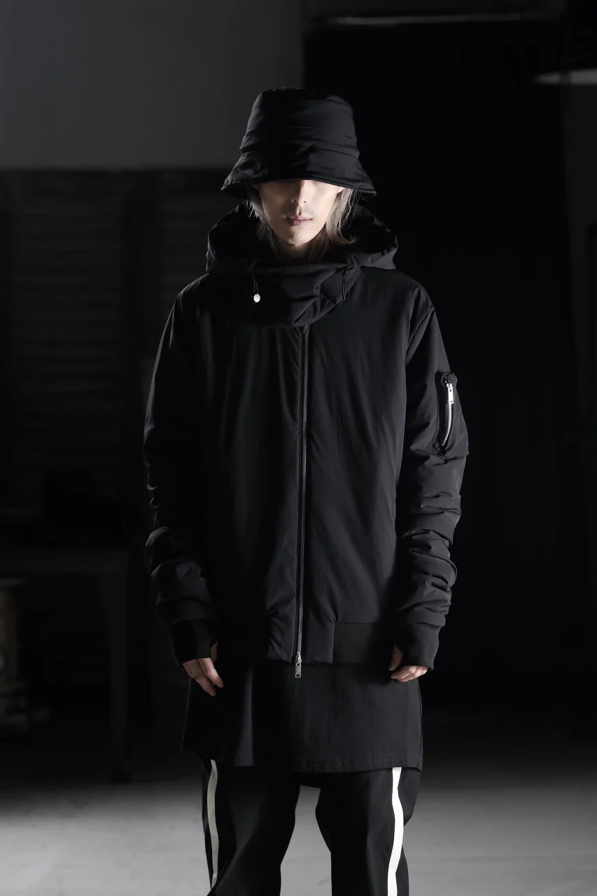 thom/krom MA-1 JACKET / ELASTIC NYLON + WARM PADDED (BLACK) - Image 32