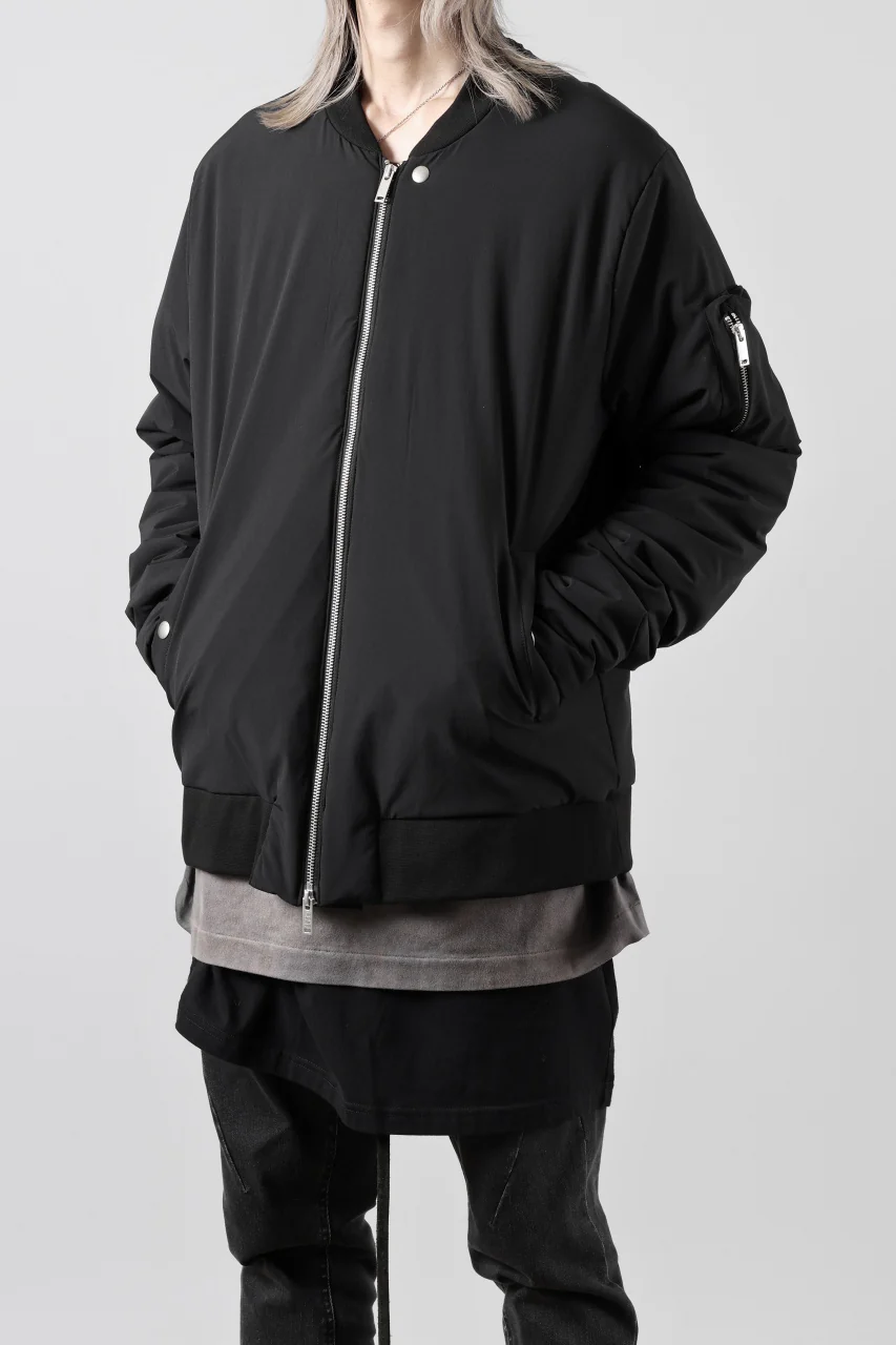 thom/krom MA-1 JACKET / ELASTIC NYLON + WARM PADDED (BLACK) - Image 4