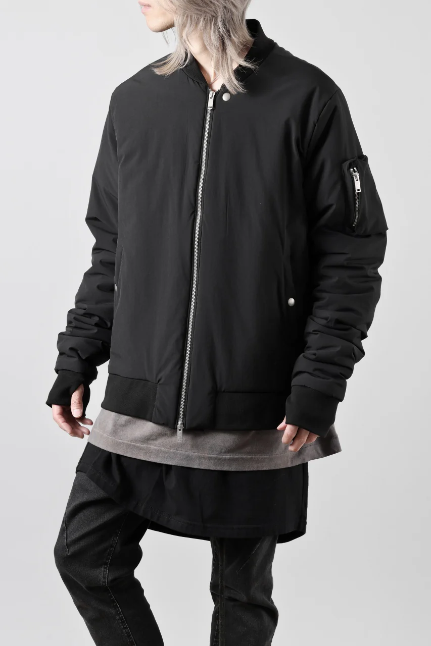 thom/krom MA-1 JACKET / ELASTIC NYLON + WARM PADDED (BLACK) - Image 5