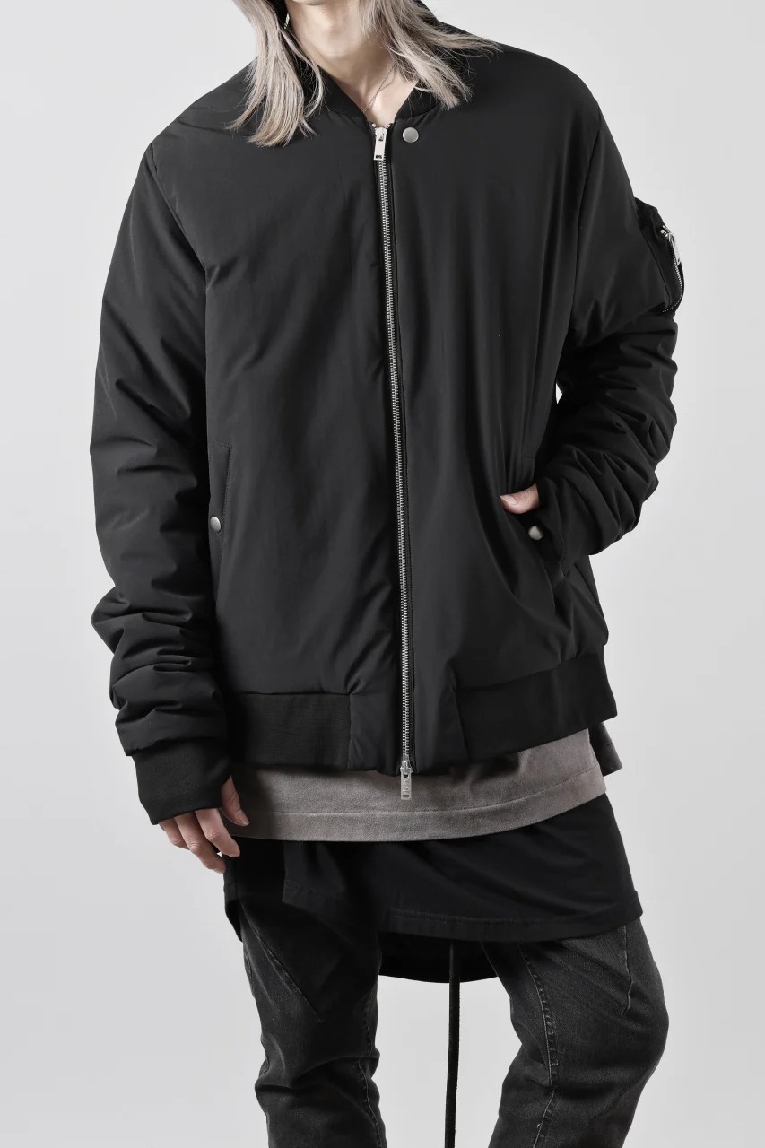 thom/krom MA-1 JACKET / ELASTIC NYLON + WARM PADDED (BLACK) - Image 6