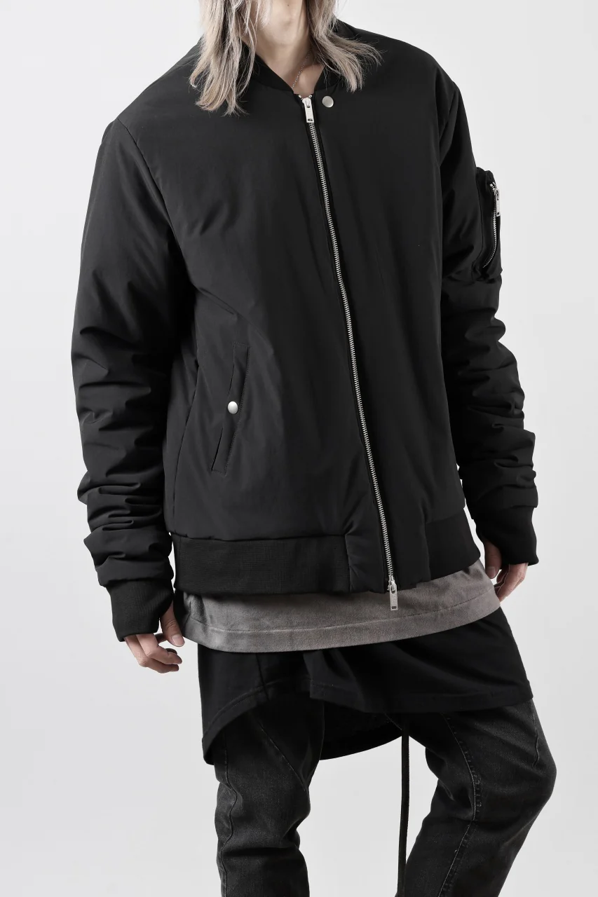 thom/krom MA-1 JACKET / ELASTIC NYLON + WARM PADDED (BLACK) - Image 7