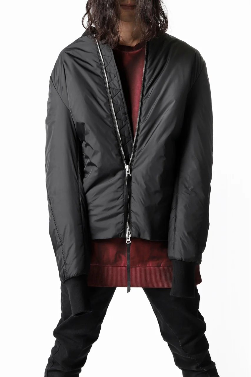thomkrom MA-1 PADDED BLOUSON / P.A OVERLOCKED (BLACK) - Image 3