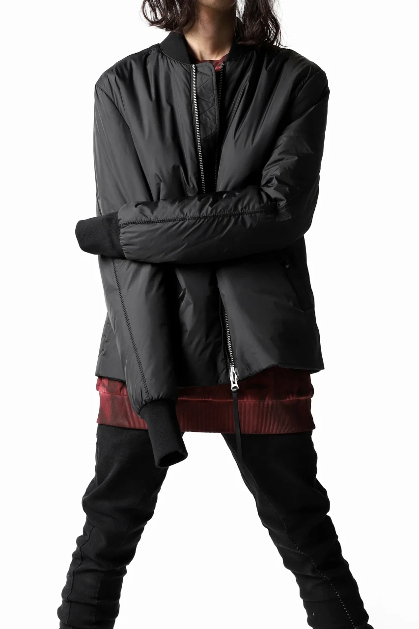 thomkrom MA-1 PADDED BLOUSON / P.A OVERLOCKED (BLACK) - Image 6