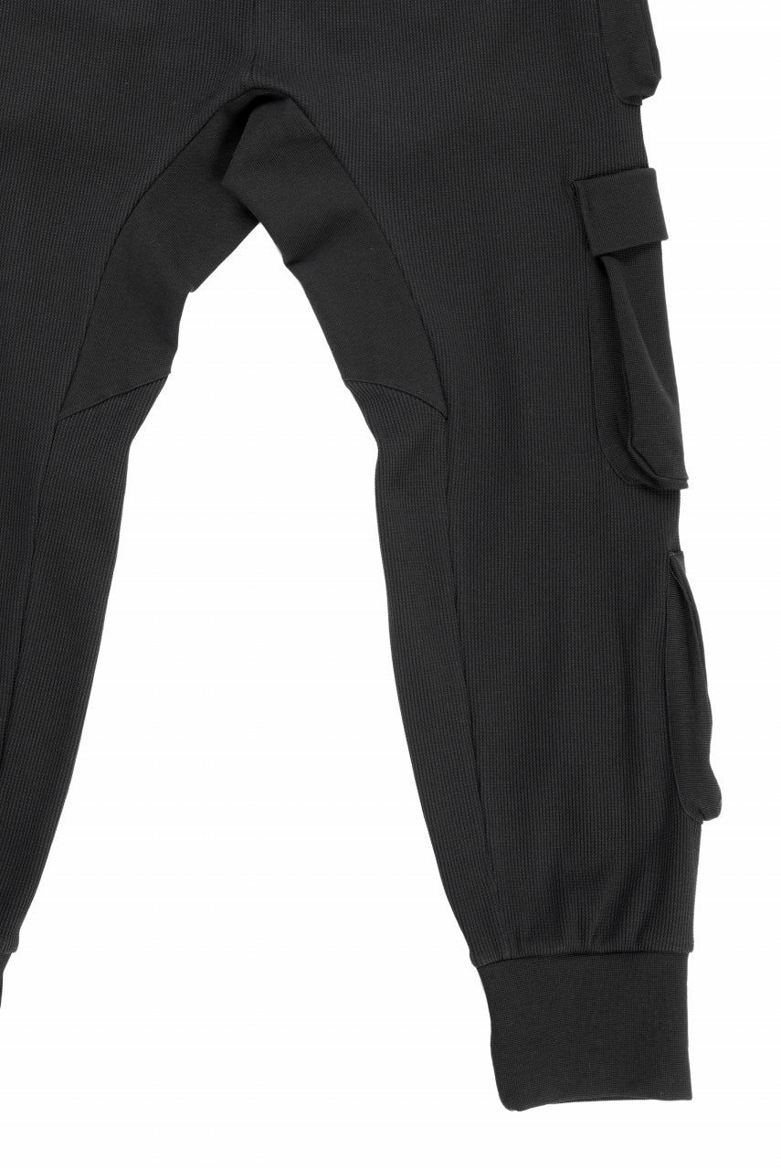 thom/krom MATMIX CARGO TROUSERS / STRUCTURED SOFT JERSEY (BLACK) - Image 7