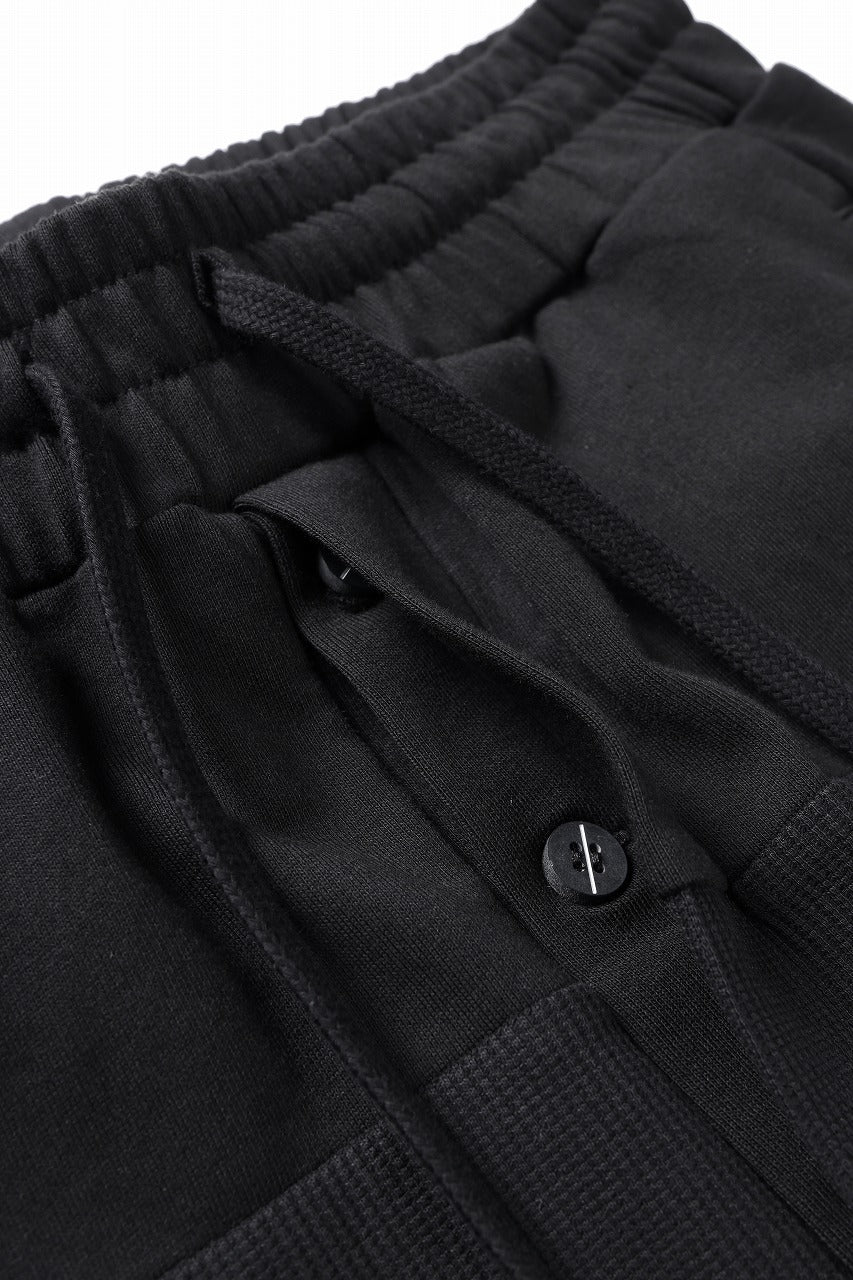 thom/krom MATMIX CARGO TROUSERS / STRUCTURED SOFT JERSEY (BLACK) - Image 11