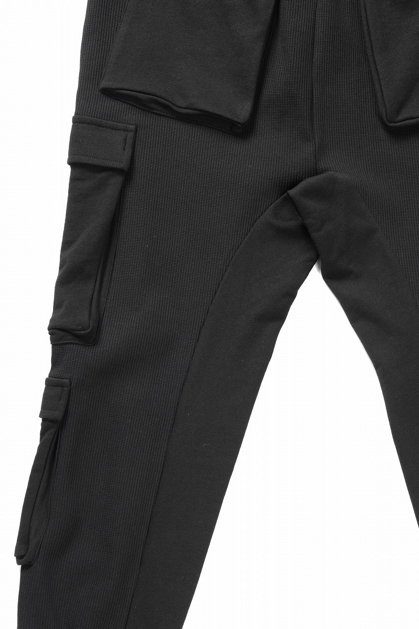 thom/krom MATMIX CARGO TROUSERS / STRUCTURED SOFT JERSEY (BLACK) - Image 13