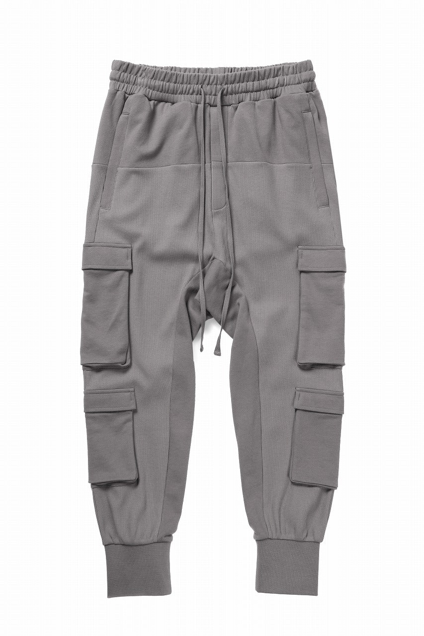 thom/krom MATMIX CARGO TROUSERS / STRUCTURED SOFT JERSEY (ROCK) - Image 3