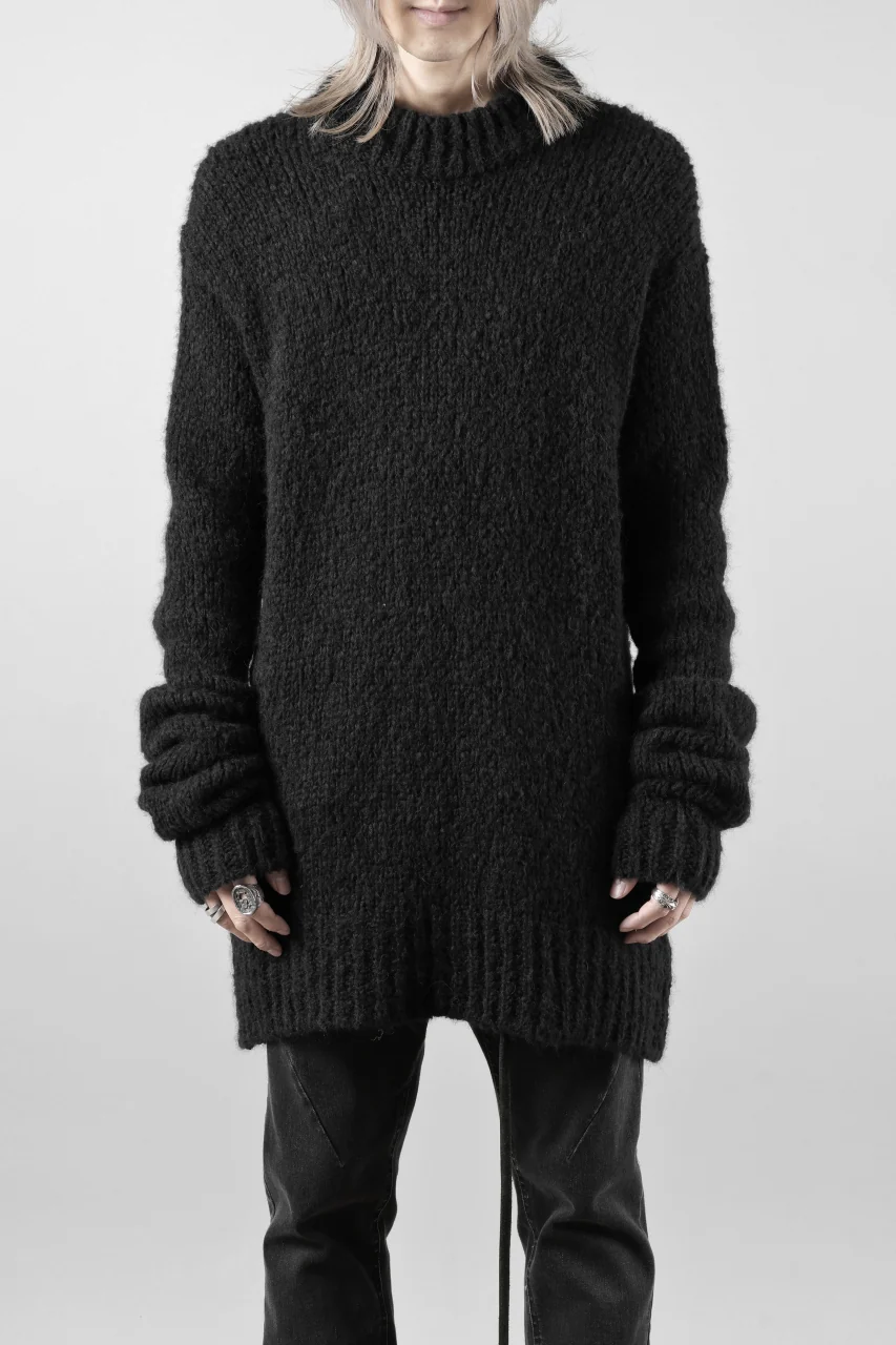 thom/krom MOCK NECK KNIT PULLOVER / ALPACA WOOL (BLACK) - Image 26