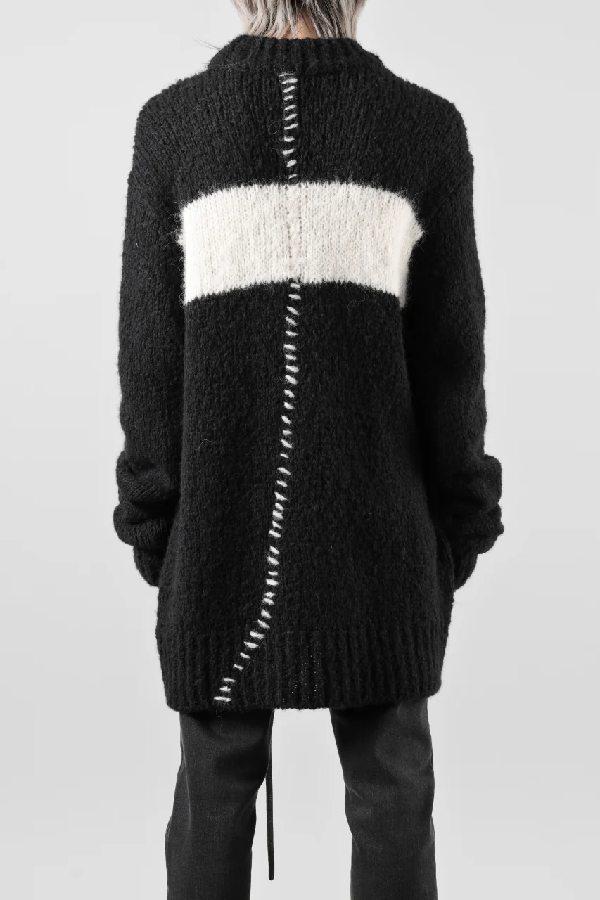 thom/krom MOCK NECK KNIT PULLOVER / ALPACA WOOL (BLACK) - Image 3