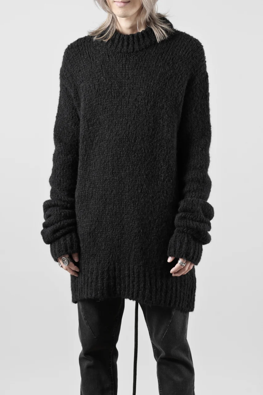 thom/krom MOCK NECK KNIT PULLOVER / ALPACA WOOL (BLACK) - Image 31