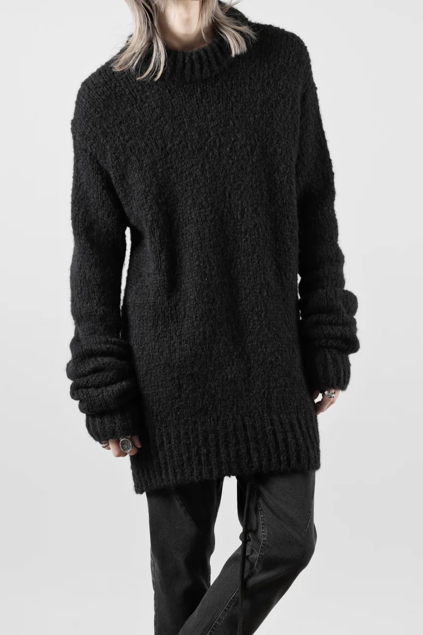 thom/krom MOCK NECK KNIT PULLOVER / ALPACA WOOL (BLACK) - Image 32
