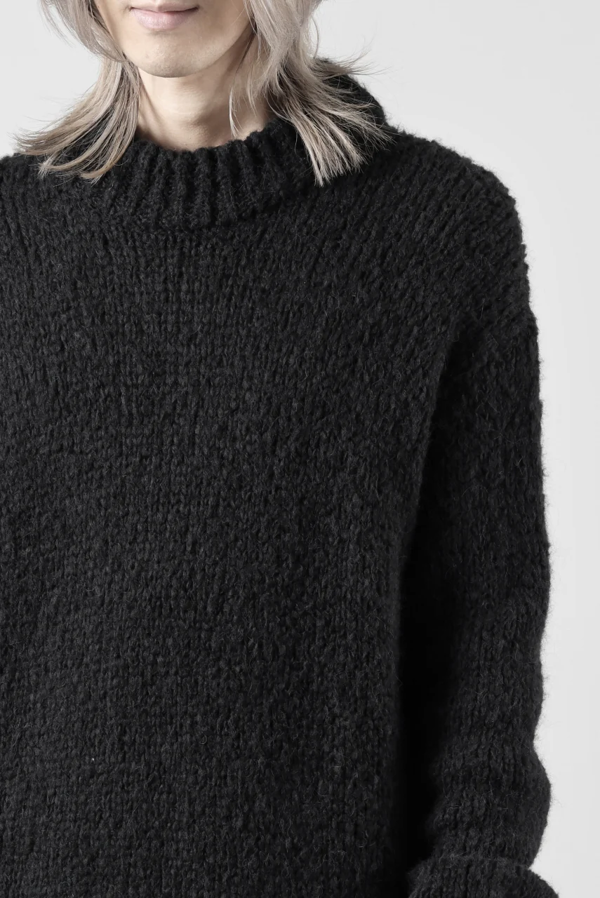 thom/krom MOCK NECK KNIT PULLOVER / ALPACA WOOL (BLACK) - Image 34