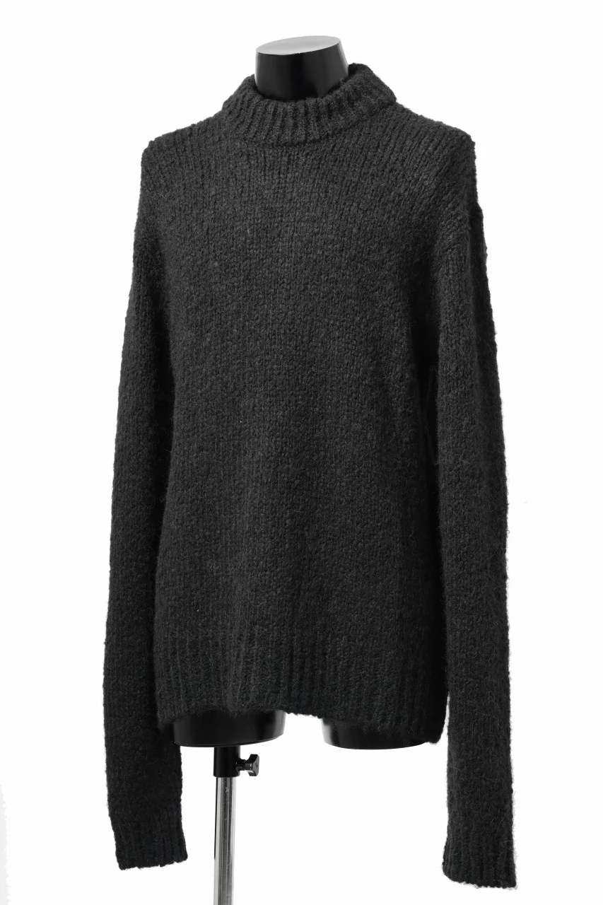 thom/krom MOCK NECK KNIT PULLOVER / ALPACA WOOL (BLACK) - Image 5