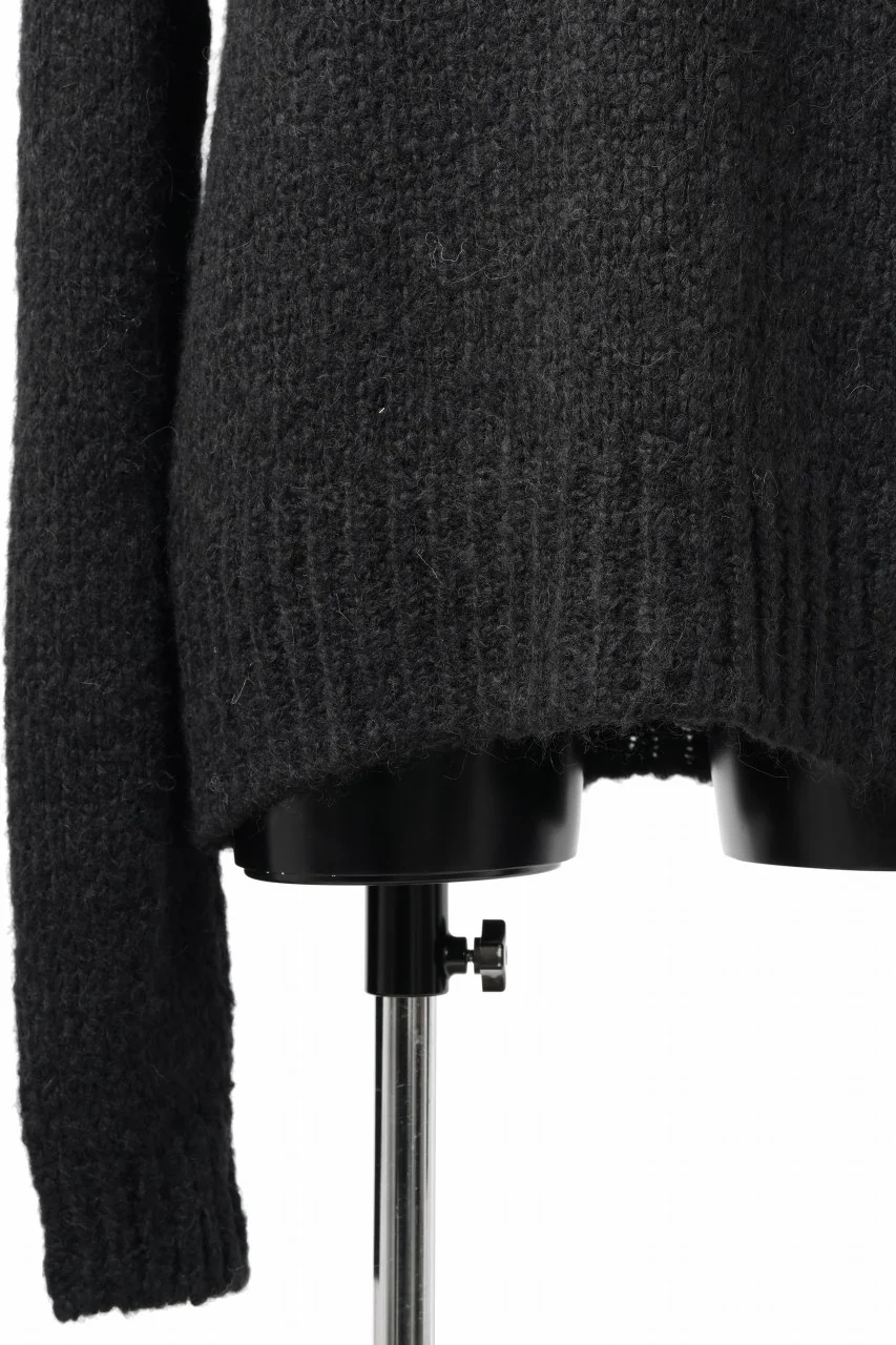 thom/krom MOCK NECK KNIT PULLOVER / ALPACA WOOL (BLACK) - Image 8