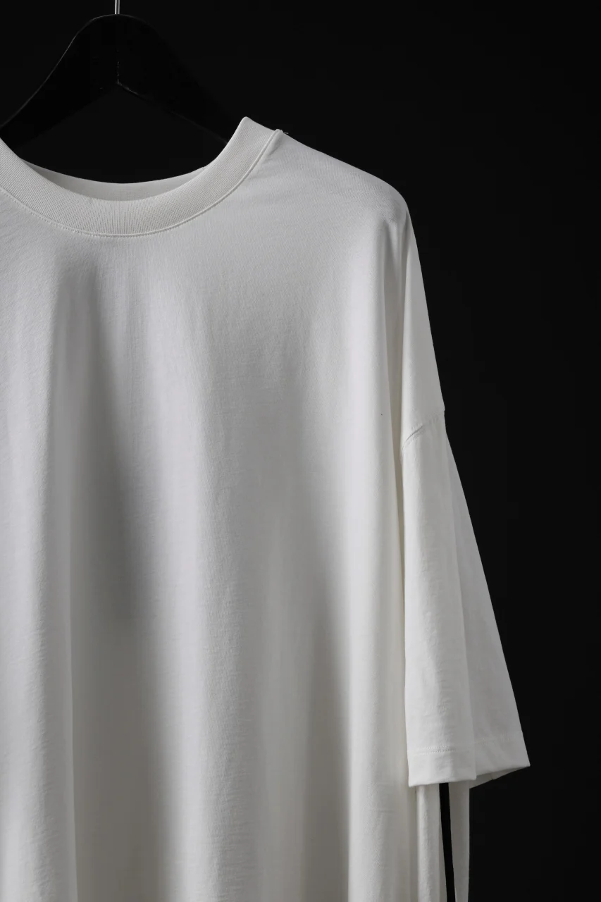 thom/krom OVERSIZED LAYER PIPING SLEEVE TEE / COTTON JERSEY (CREAM) - Image 10