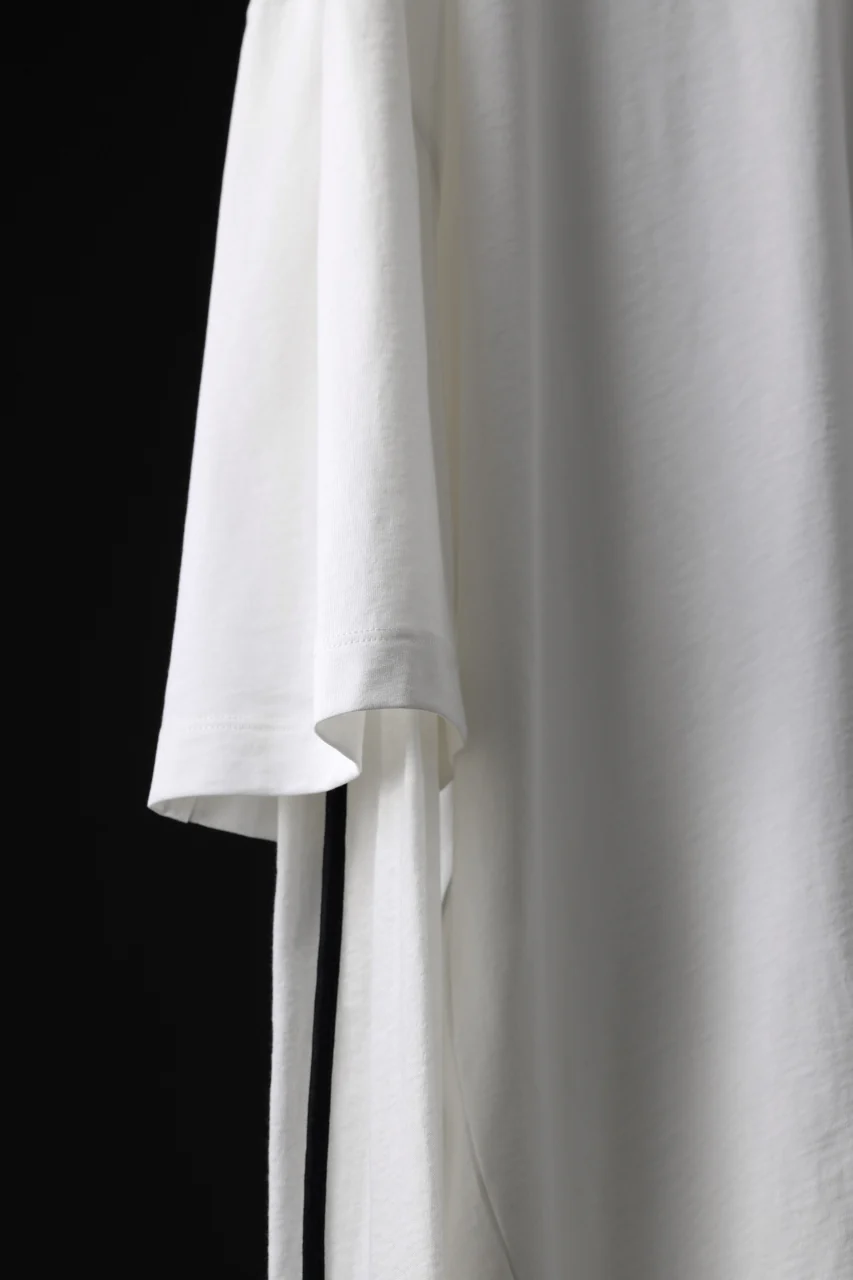 thom/krom OVERSIZED LAYER PIPING SLEEVE TEE / COTTON JERSEY (CREAM) - Image 12