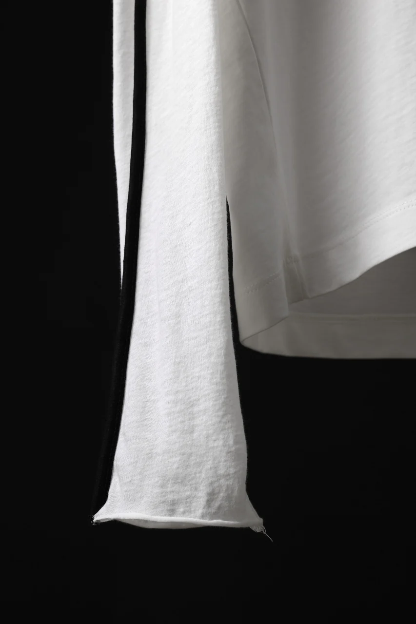 thom/krom OVERSIZED LAYER PIPING SLEEVE TEE / COTTON JERSEY (CREAM) - Image 13