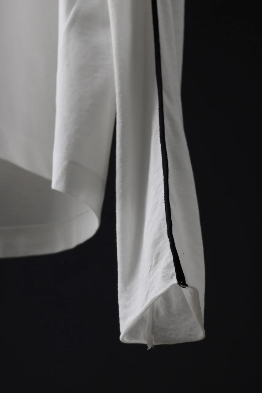 thom/krom OVERSIZED LAYER PIPING SLEEVE TEE / COTTON JERSEY (CREAM) - Image 15