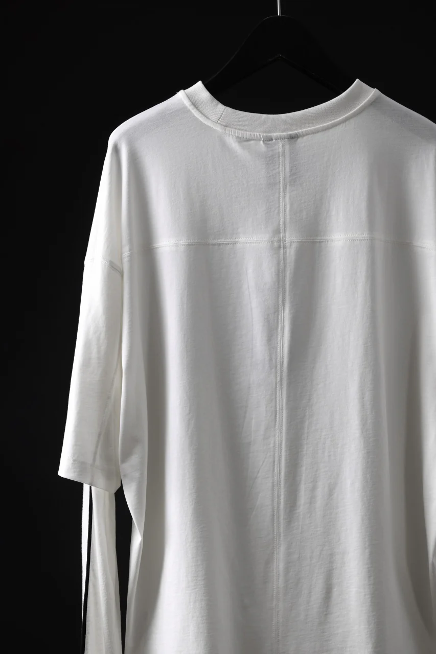 thom/krom OVERSIZED LAYER PIPING SLEEVE TEE / COTTON JERSEY (CREAM) - Image 17