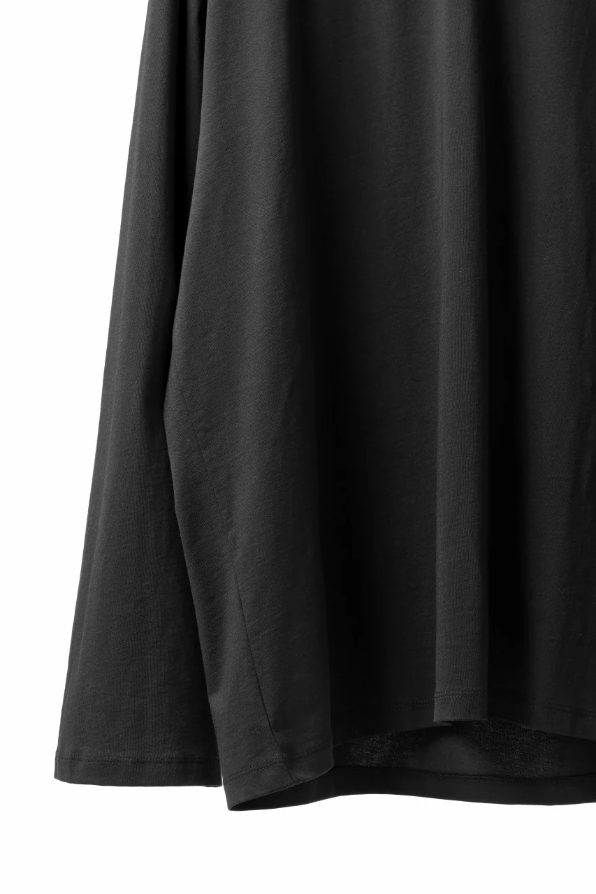 thom/krom OVERSIZED WIDE LONG SLEEVE TEE / COTTON JERSEY (BLACK) - Image 13