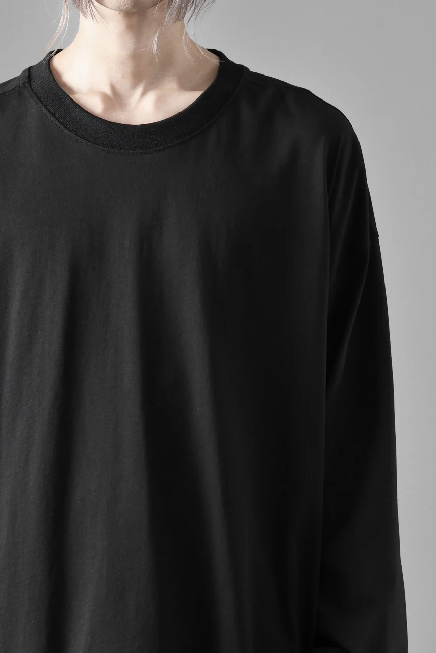 thom/krom OVERSIZED WIDE LONG SLEEVE TEE / COTTON JERSEY (BLACK) - Image 20