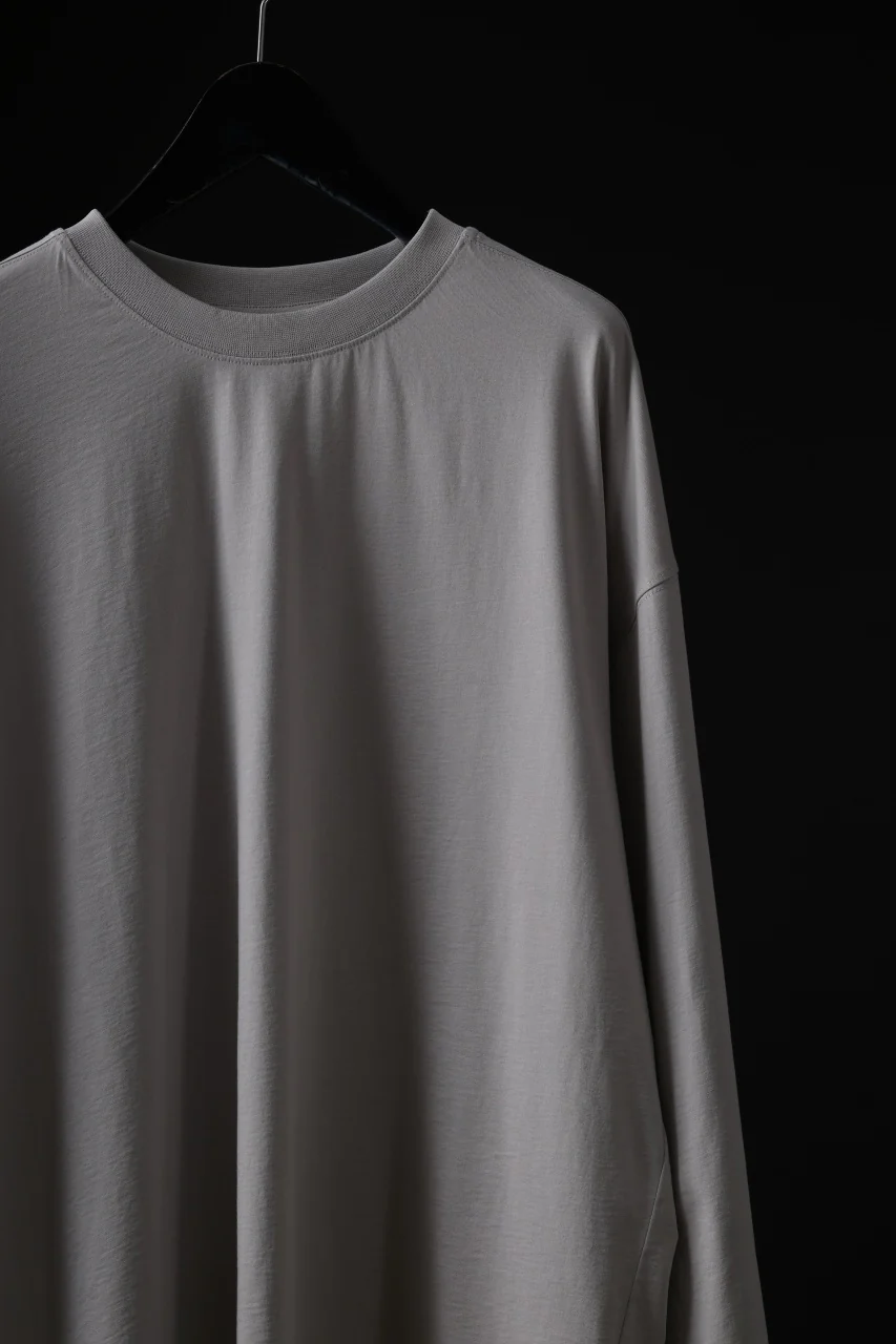 thom/krom OVERSIZED WIDE LONG SLEEVE TEE / COTTON JERSEY (SILVER) - Image 10