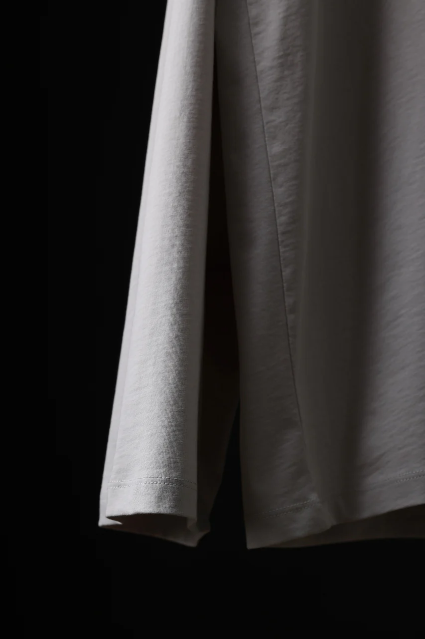 thom/krom OVERSIZED WIDE LONG SLEEVE TEE / COTTON JERSEY (SILVER) - Image 12