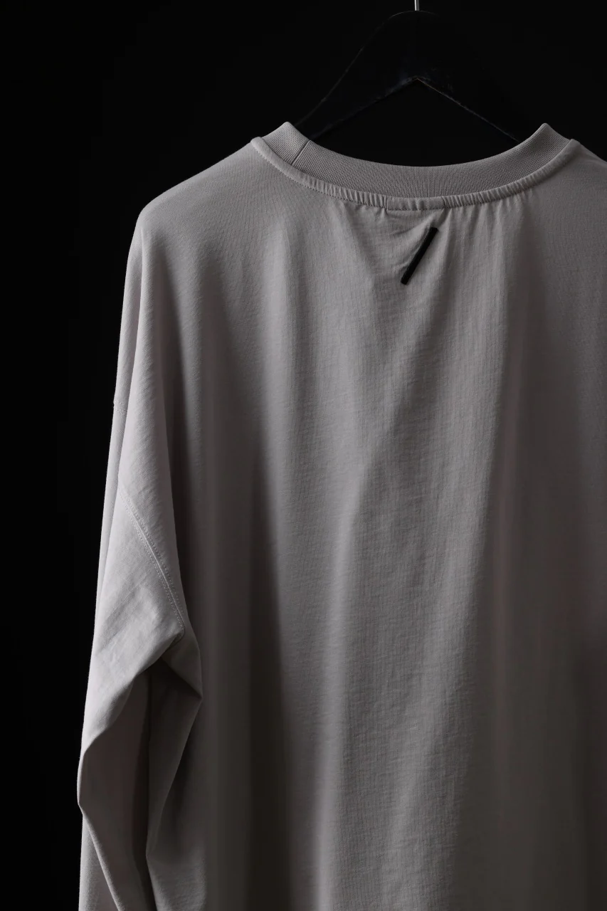 thom/krom OVERSIZED WIDE LONG SLEEVE TEE / COTTON JERSEY (SILVER) - Image 15