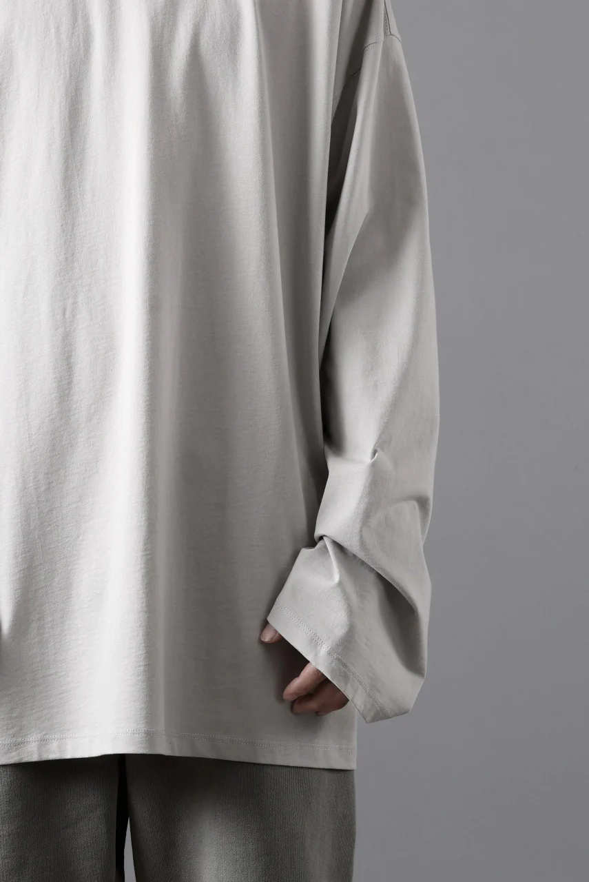 thom/krom OVERSIZED WIDE LONG SLEEVE TEE / COTTON JERSEY (SILVER) - Image 18