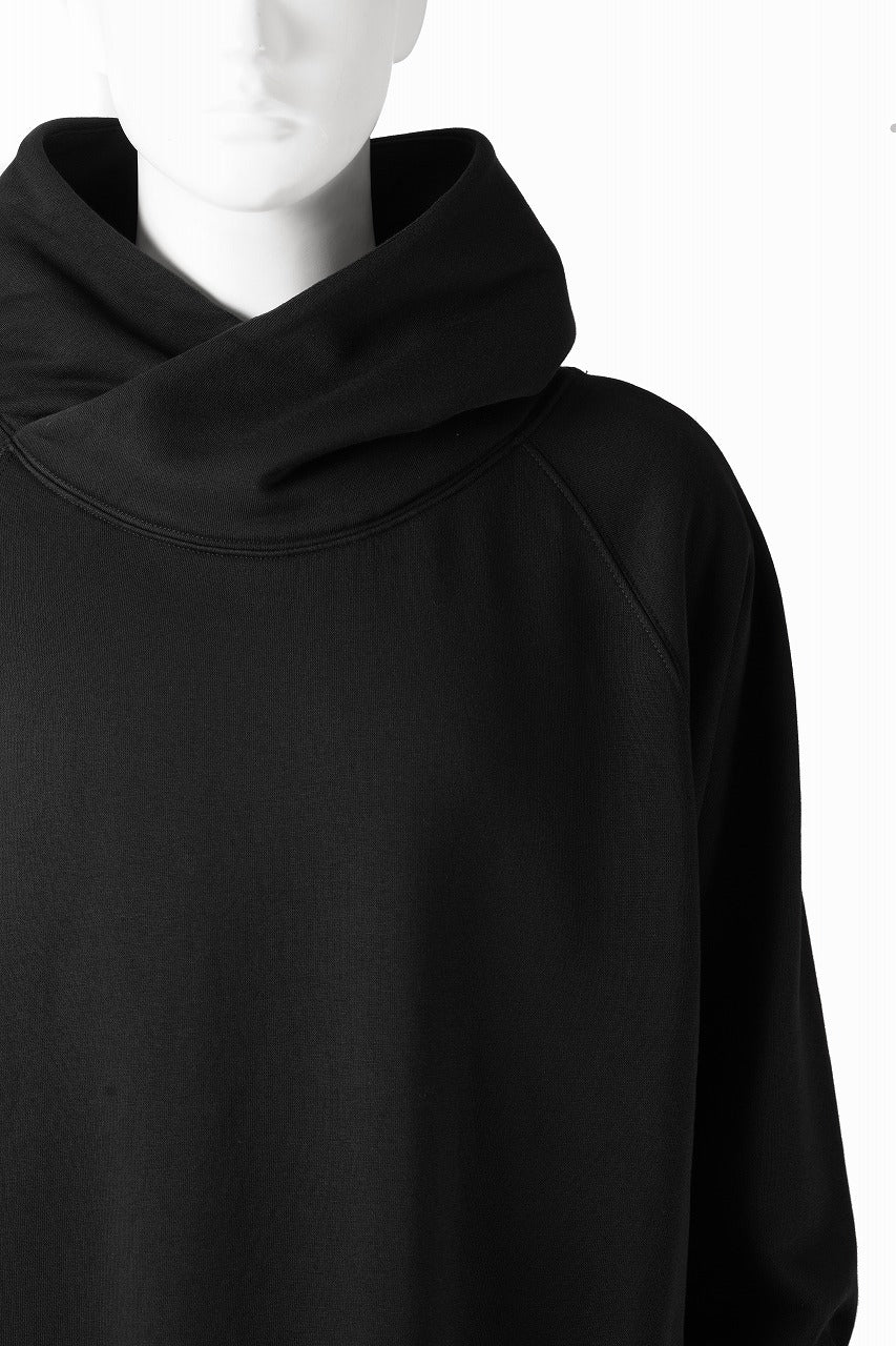 thom/krom RAGLAN SLEEVE HOODIE / SMOOTH SWEAT JERSEY (BLACK) - Image 13