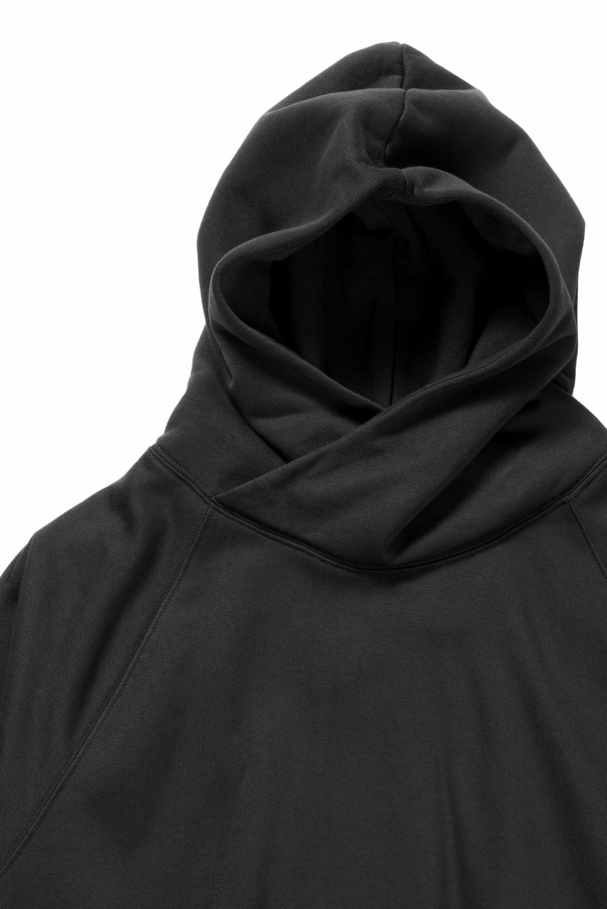 thom/krom RAGLAN SLEEVE HOODIE / SMOOTH SWEAT JERSEY (BLACK) - Image 9
