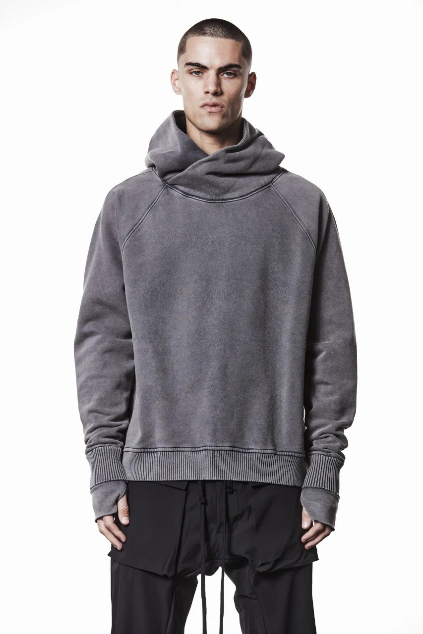 thom/krom RAGLAN SLEEVE HOODIE / SMOOTH SWEAT JERSEY (USED GREY) - Image 16