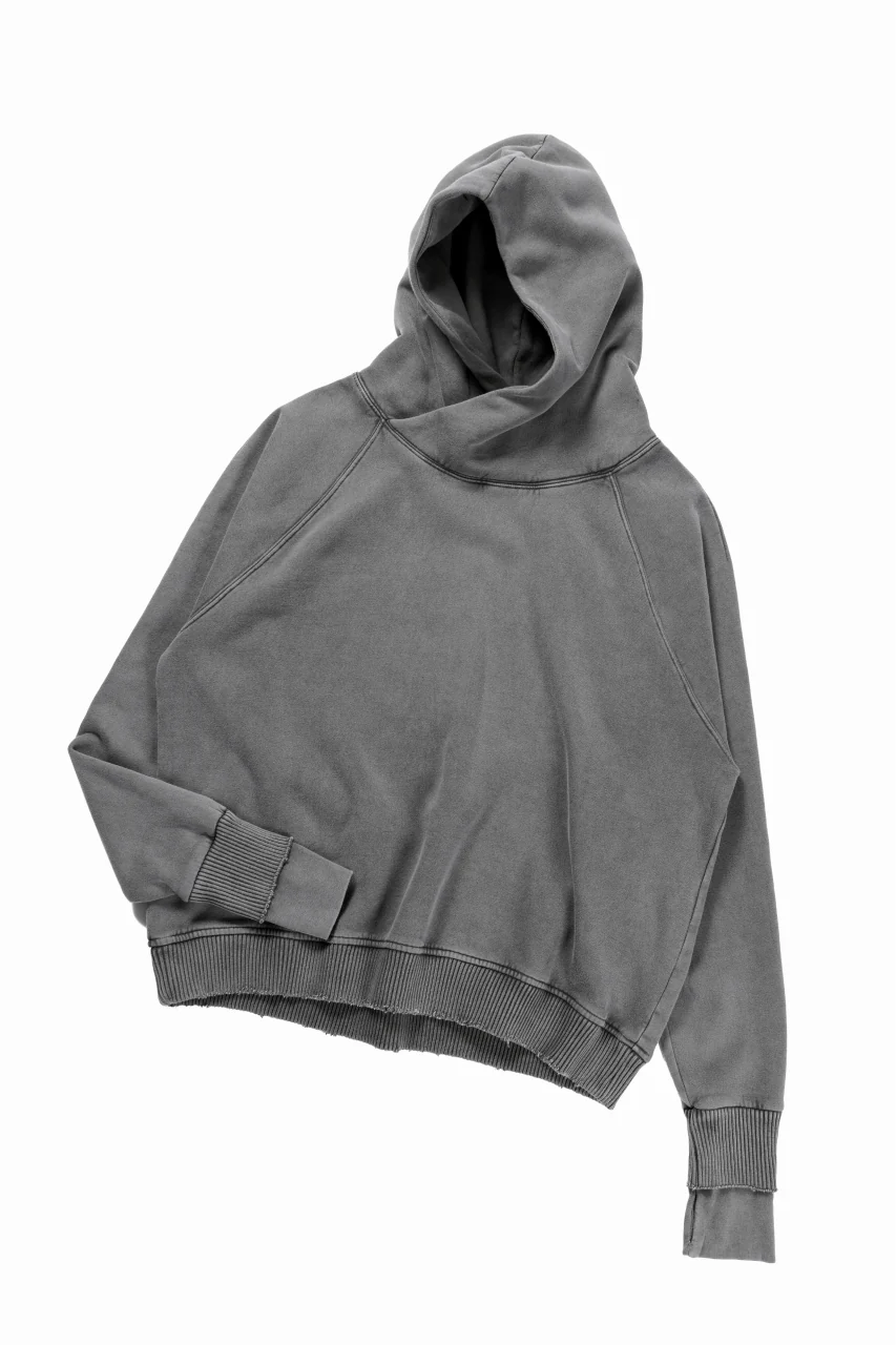 thom/krom RAGLAN SLEEVE HOODIE / SMOOTH SWEAT JERSEY (USED GREY) - Image 5