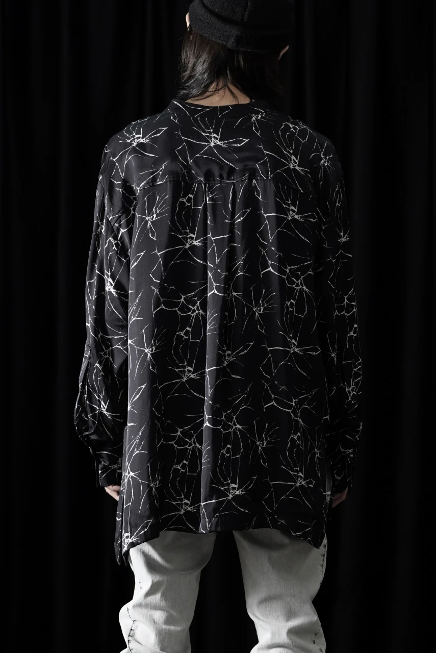 thom/krom RELAXED AOP SHIRT / SOFT VISCOSE (MARBLE PRINT) - Image 13