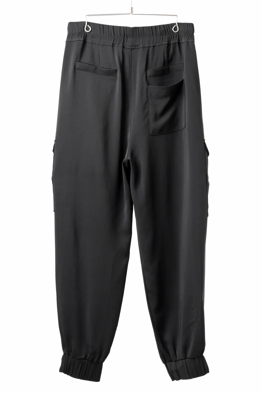 thom/krom RELAXED FIT CARGO TROUSERS / ELASTIC VISCOSE (BLACK) - Image 12
