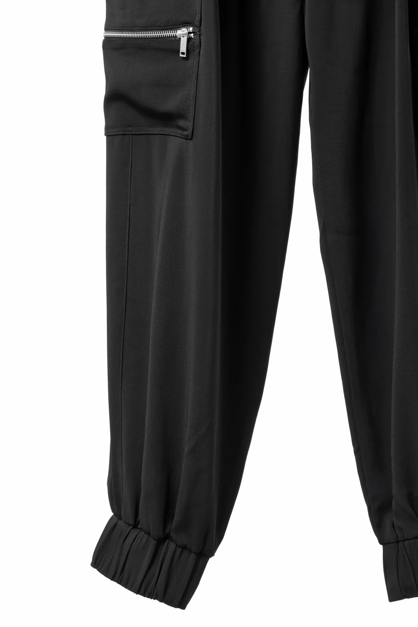 thom/krom RELAXED FIT CARGO TROUSERS / ELASTIC VISCOSE (BLACK) - Image 15