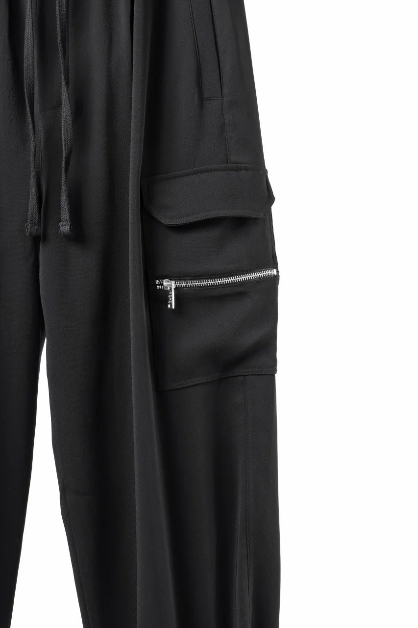 thom/krom RELAXED FIT CARGO TROUSERS / ELASTIC VISCOSE (BLACK) - Image 16