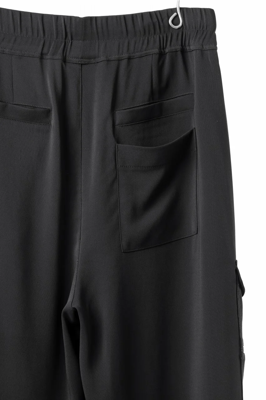 thom/krom RELAXED FIT CARGO TROUSERS / ELASTIC VISCOSE (BLACK) - Image 19