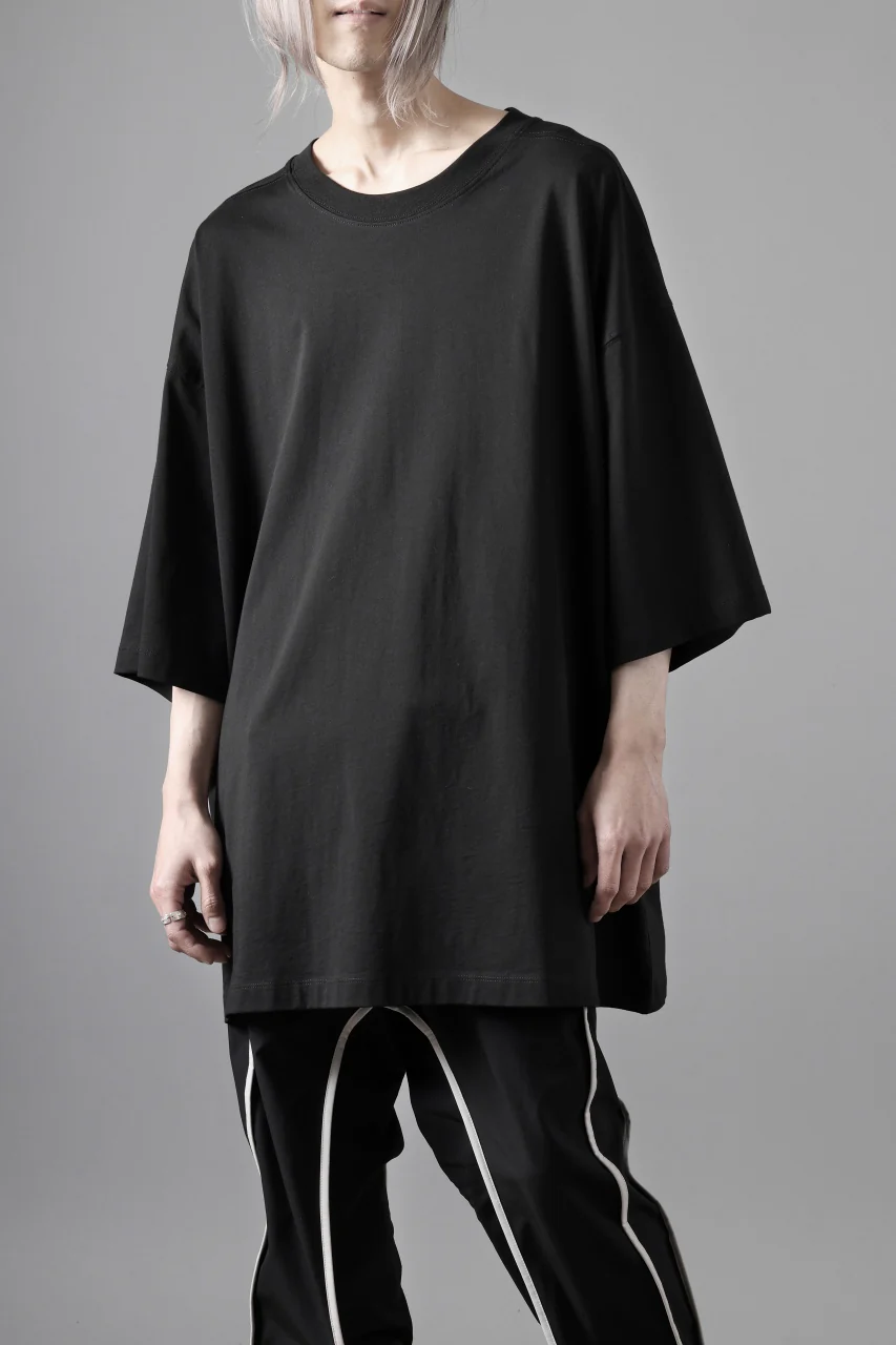 thom/krom RELAXED FIT SHORT SLEEVE TEE / COTTON JERSEY (BLACK) - Image 2