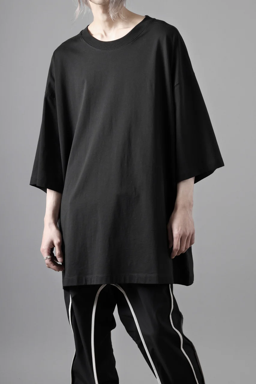 thom/krom RELAXED FIT SHORT SLEEVE TEE / COTTON JERSEY (BLACK) - Image 4
