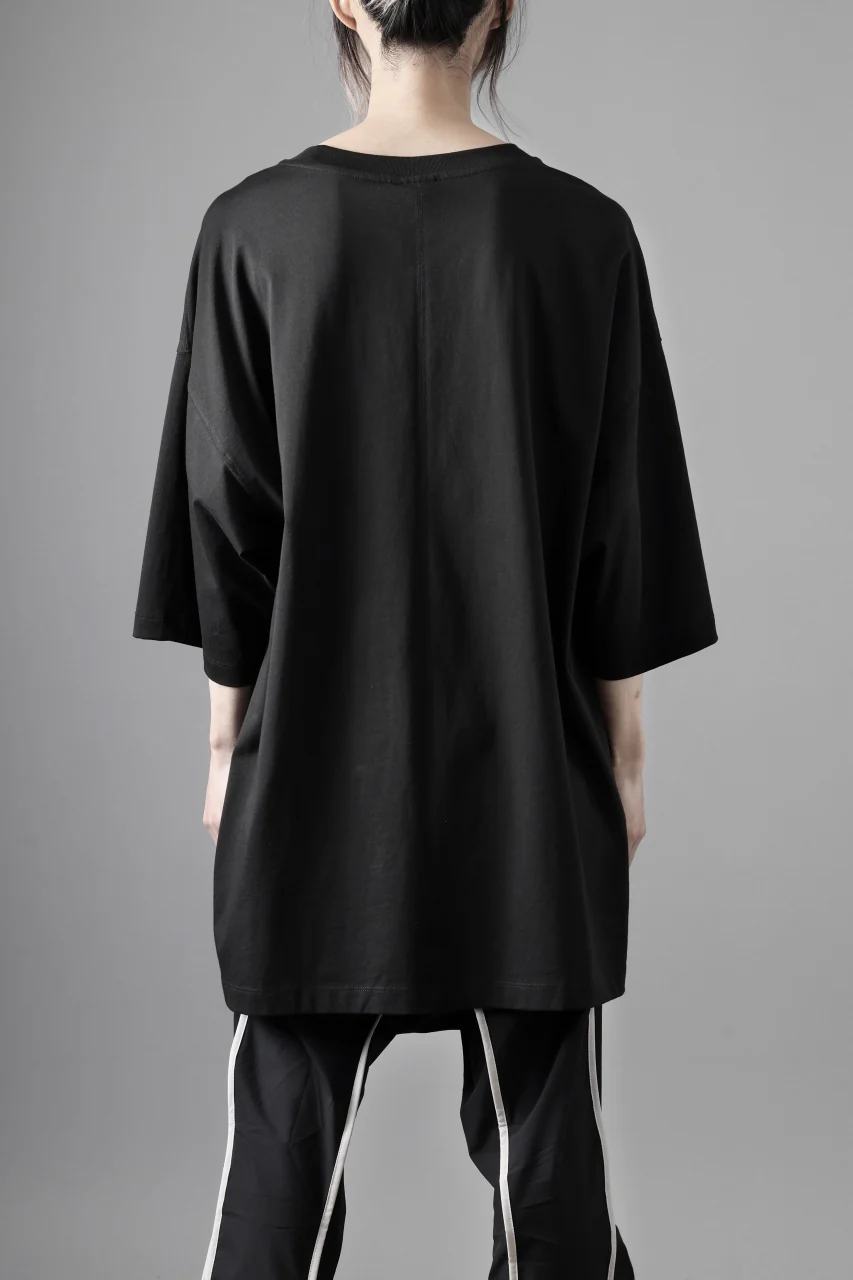 thom/krom RELAXED FIT SHORT SLEEVE TEE / COTTON JERSEY (BLACK) - Image 5