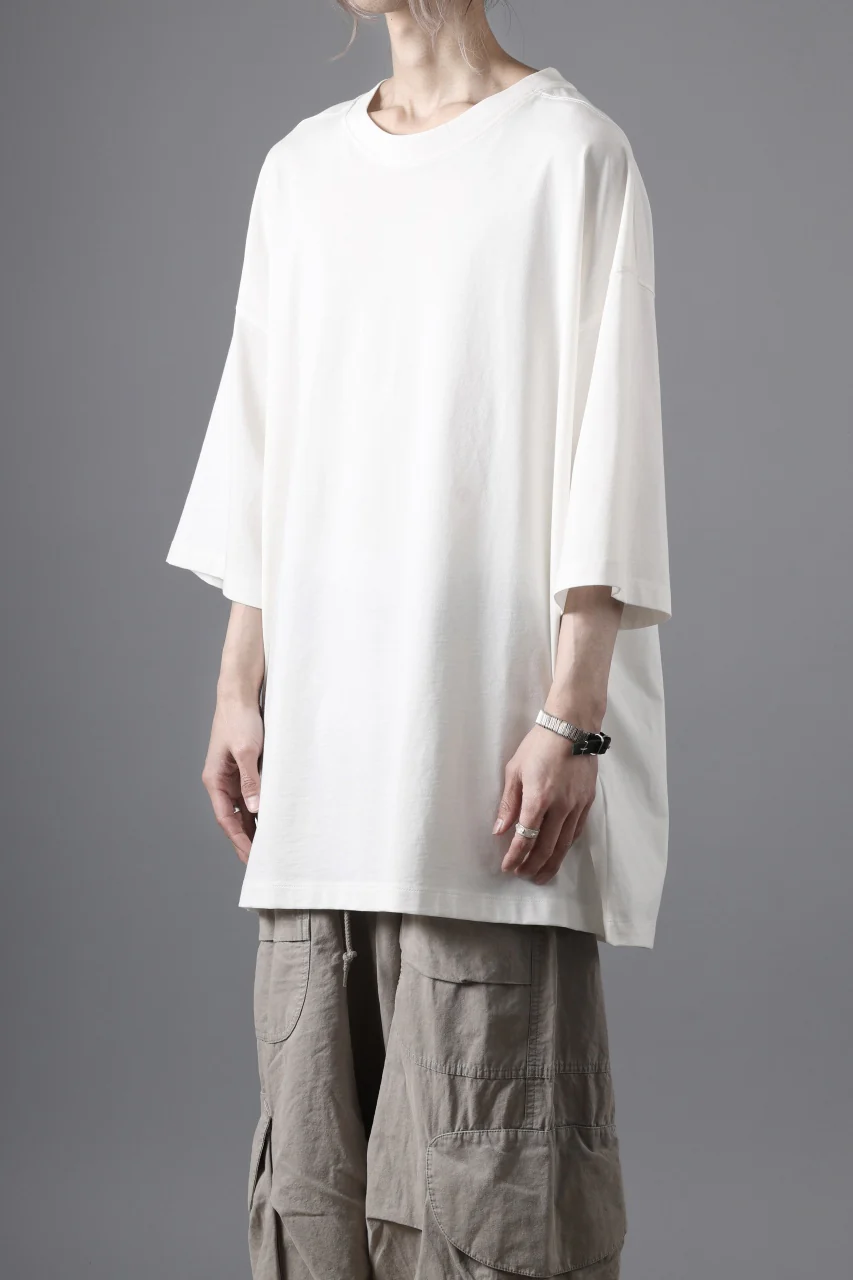 thom/krom RELAXED FIT SHORT SLEEVE TEE / COTTON JERSEY (CREAM) - Image 5