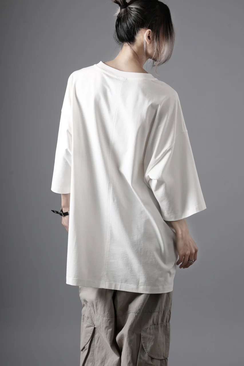 thom/krom RELAXED FIT SHORT SLEEVE TEE / COTTON JERSEY (CREAM) - Image 7