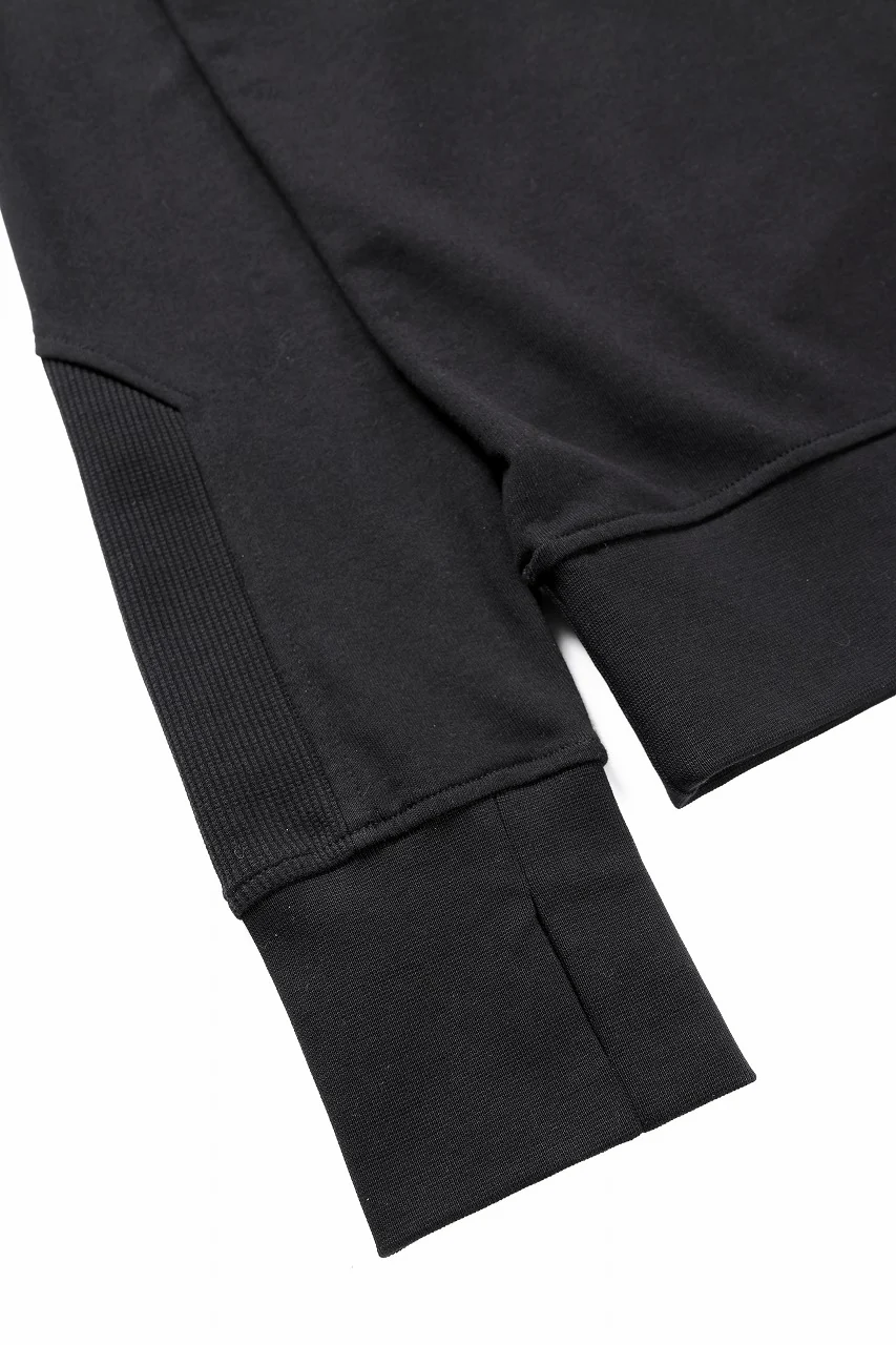 thom/krom ROUND NECK SWEAT TOP / STRUCTED SOFT JERSEY (BLACK) - Image 9