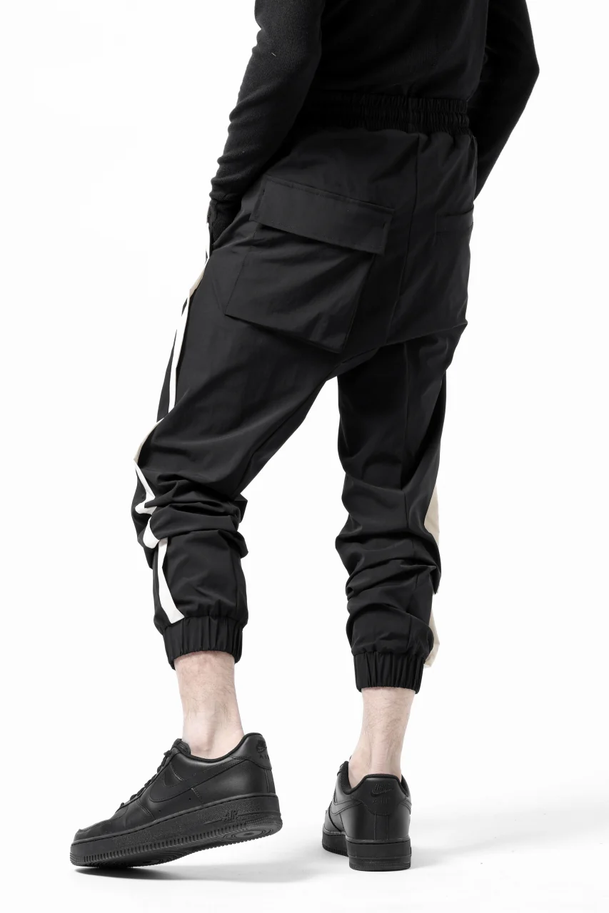 thom/krom SIDE LINE JOGGER PANTS / ELASTIC NYLON (BLACK) - Image 16