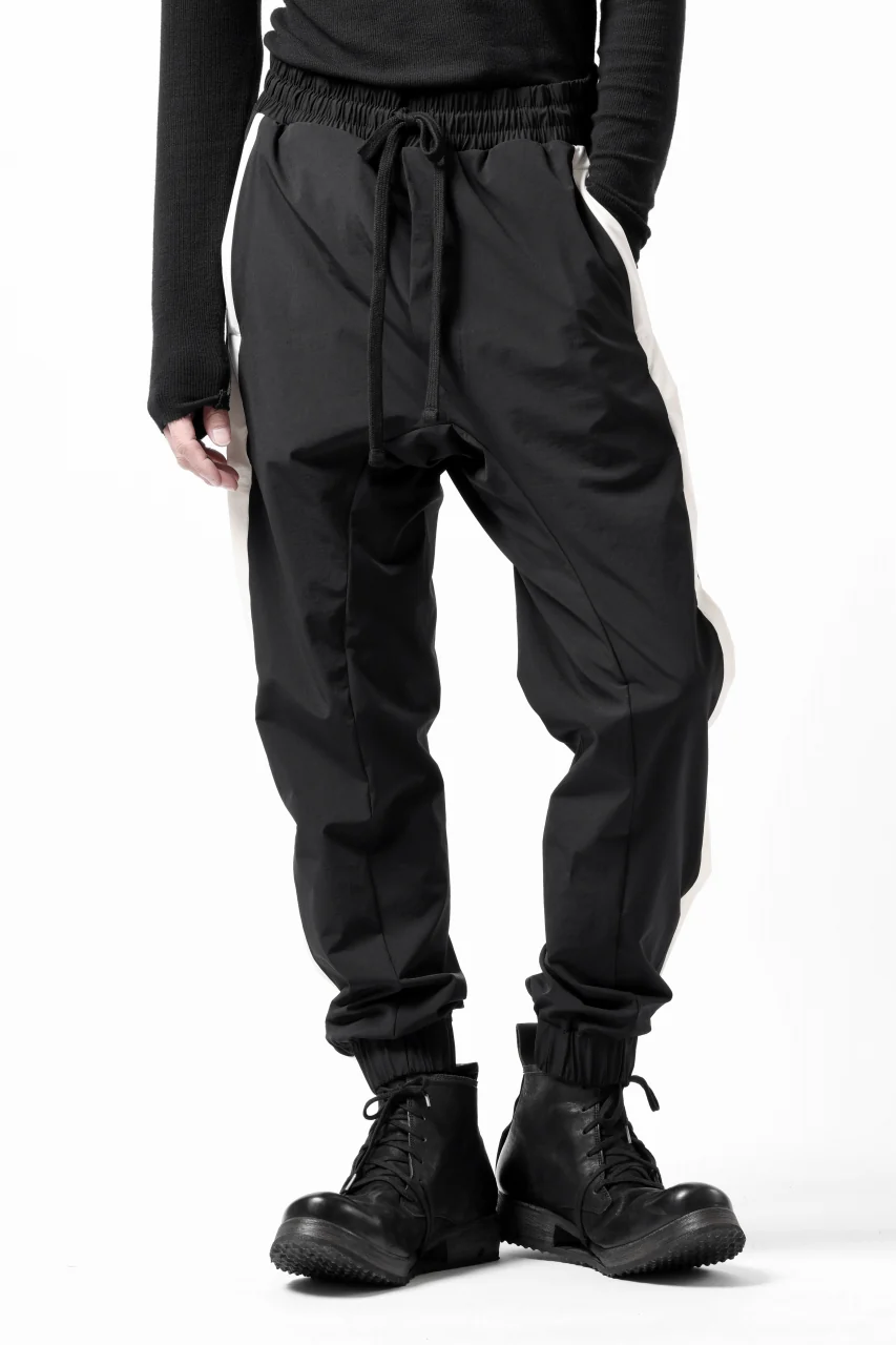 thom/krom SIDE LINE JOGGER PANTS / ELASTIC NYLON (BLACK) - Image 2