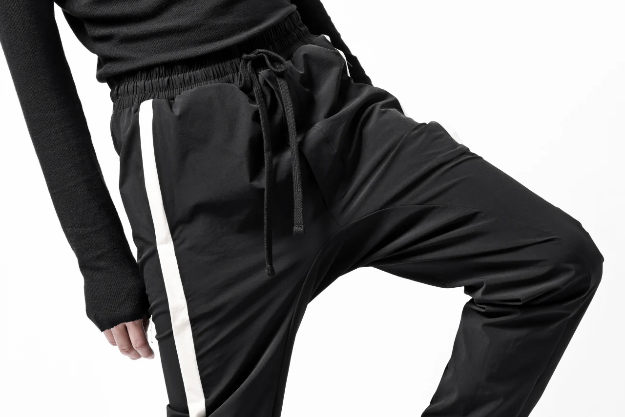 thom/krom SIDE LINE JOGGER PANTS / ELASTIC NYLON (BLACK) - Image 24