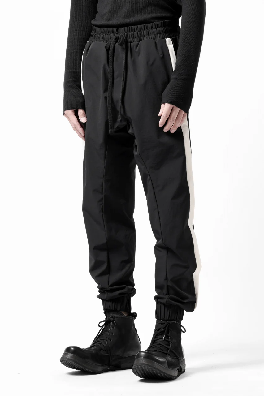 thom/krom SIDE LINE JOGGER PANTS / ELASTIC NYLON (BLACK) - Image 3