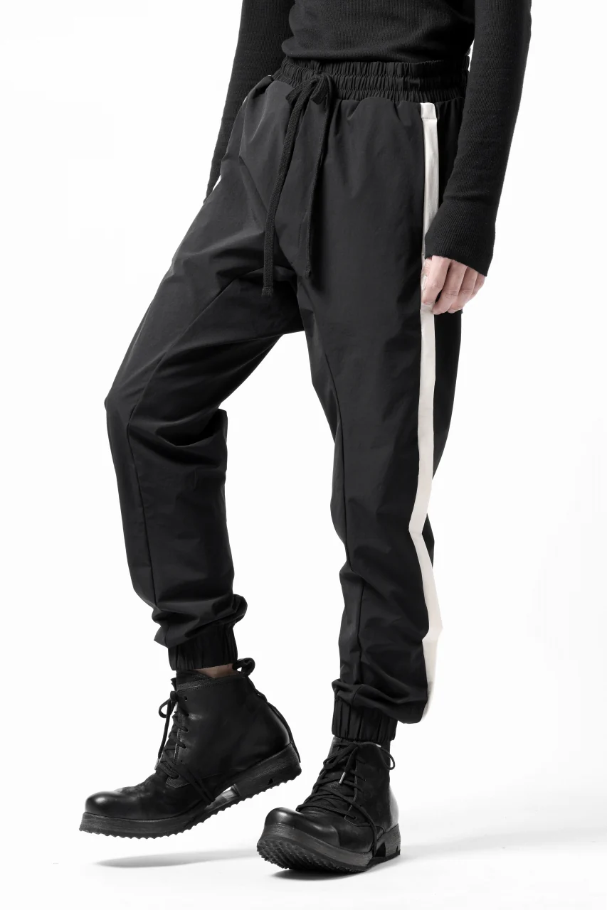 thom/krom SIDE LINE JOGGER PANTS / ELASTIC NYLON (BLACK) - Image 4