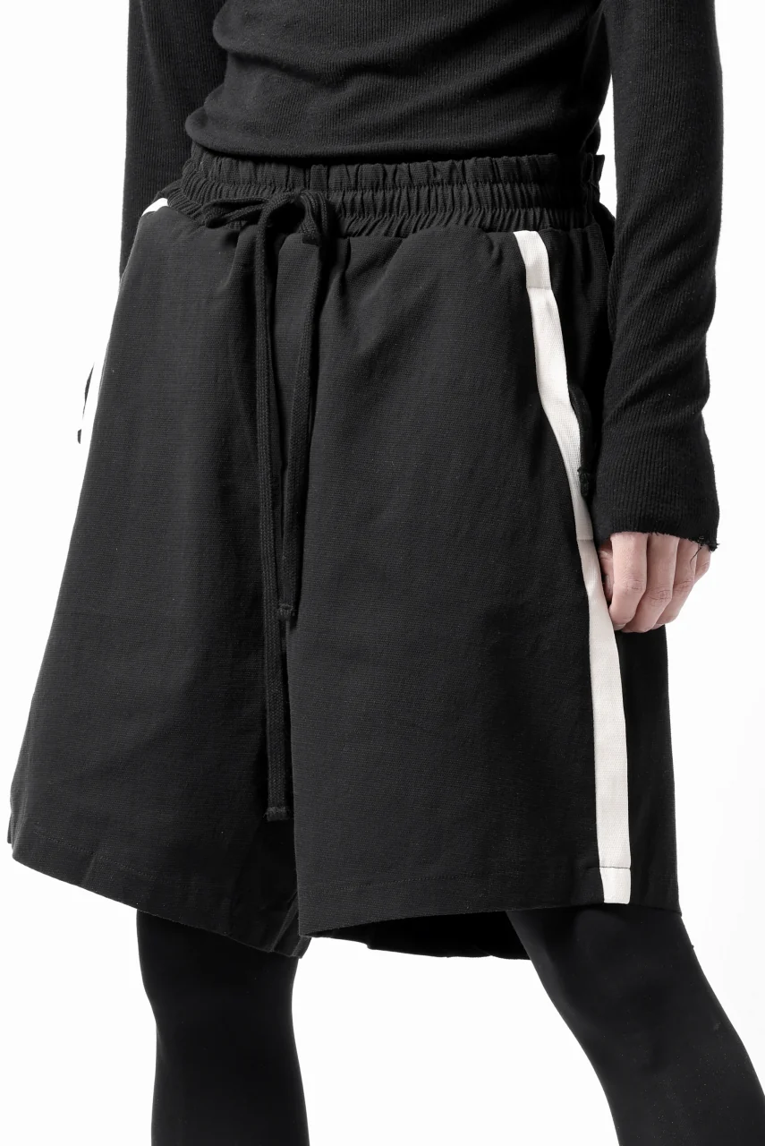 thom/krom SIDE LINE SHORTS / ELASTIC VISCOSE (BLACK) - Image 11
